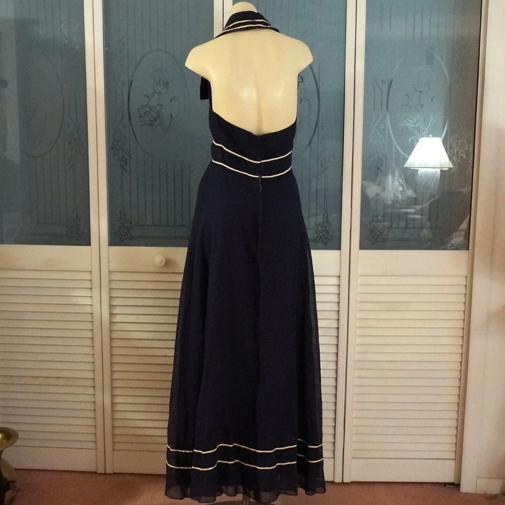 SOLD Vintage Miss Elliette Sailor Halter Dress - Picture 3 of 3